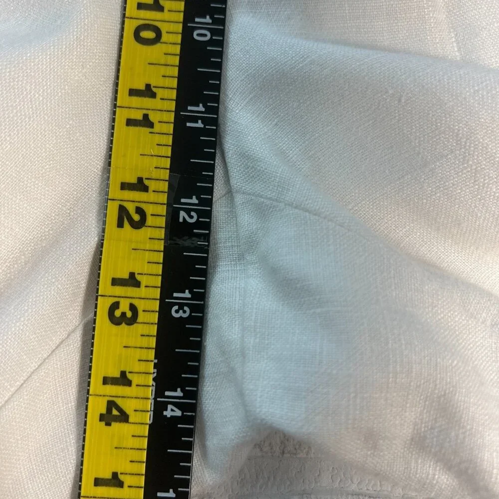 Lauren Ralph Lauren Trousers Pants Womens‎ 14 Ivory 100% Linen Wide Leg Lined